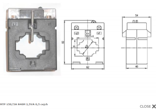 MTP N40M 400/5A 2,5VA 0,5